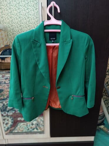 cins pencekler: Brend: SETRE Model: Qadın üçün qısa bleizer - Rəng: parlaq yaşıl - — 1