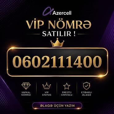 Резюме: Azercell VİP nömrə satılır: 0602111400 Addan ada keçirmə (500 AZN) — 1