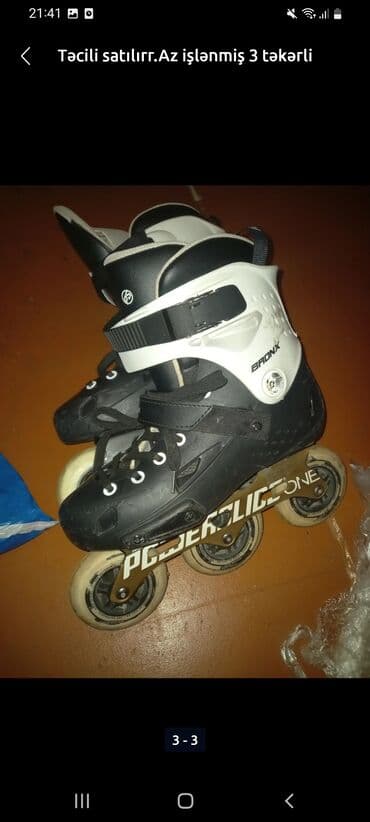 Maskalar, eynəklər: 🛼 Satılır – Az işlənmiş orijinal rolik (BRONX + Powerslide təkərlər) — 1