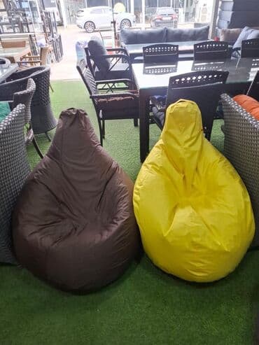 бесформенное кресло: Пуфик-кресло, Ткань, цвет - Желтый — 3