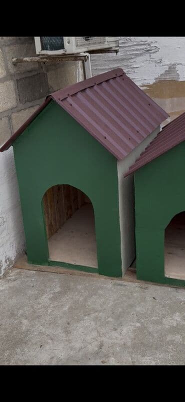 Домики: İtlər üçün taxta evlər - Material: möhkəm taxta karkas, iç hissə — 1