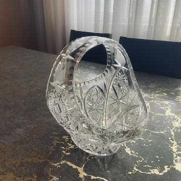 xrustal vaz: Kəsimli büllur səbət - Material: yüksək keyfiyyətli büllur - Dizayn — 1