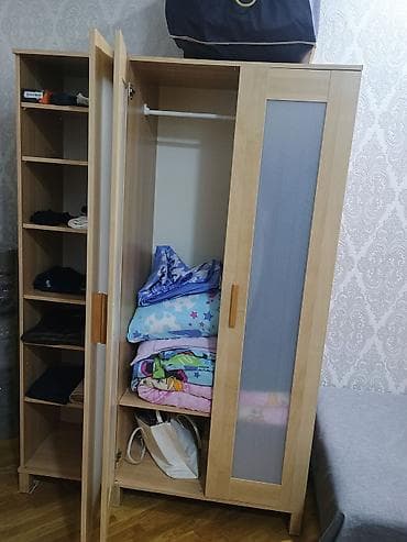 balaca şkaf: İşlənmiş, Açılan, 3 qapılı Düz dolab, Qarderob, paltar dolabı — 10