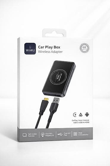 Dinamiklər və sabvuferlər: WiWU Car Play Box – Wireless Adapter Xüsusiyyətlər: - Apple CarPlay — 1