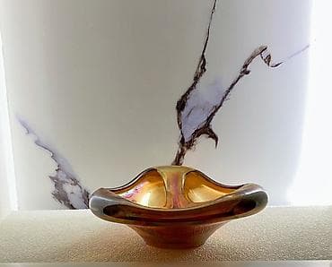 denge qabı: Üç bölməli dekorativ qab - Material: qalın, əl üfürməsi texnikasını — 3