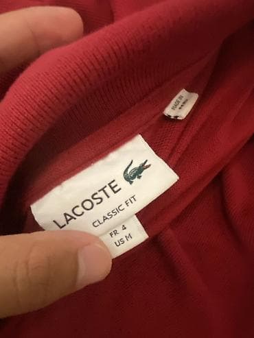 пол сапог: Мужское поло, Lacoste, M, цвет - Красный — 3