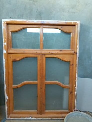 Ağac qapı 3 eded və 1 eded pəncərə dəsti - Material: təbii ağac