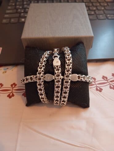 qızıl satışı: Dəstə daxildir: Bilərzik, Boyunbağı, Gümüş, 925 Əyar, 80 g — 2