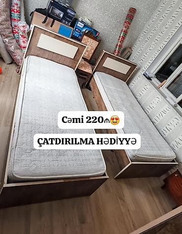 kravadlar: Carpayı Cütü 220 manat çatdırılma pulsuz matras var gunəşli
Zeyno♥️ z — 1