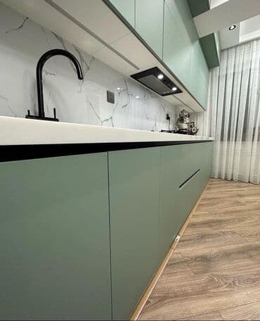 круглый стол на заказ: Sifarişlə mətbəx dəsti, Özü çəkən petlələr, MDF, Kredit yoxdur, Pulsuz çatdırılma — 4