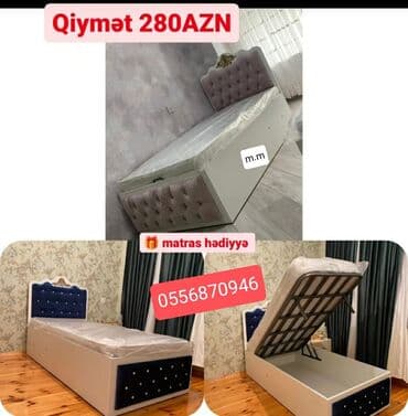 spa natural: Yeni, Təknəfərlik çarpayı, Bazalı, Matras ilə, Siyirməsiz, Azərbaycan — 7
