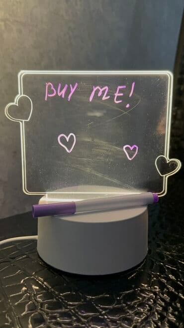 декор дерево: LED işıqlı yazı lövhəsi - Şəffaf akril panel və işıqlı baza: panel — 2