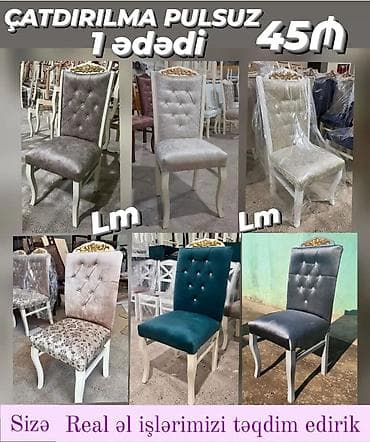 Qonaq otağı üçün, Yeni, Qatlanmayan, Stul