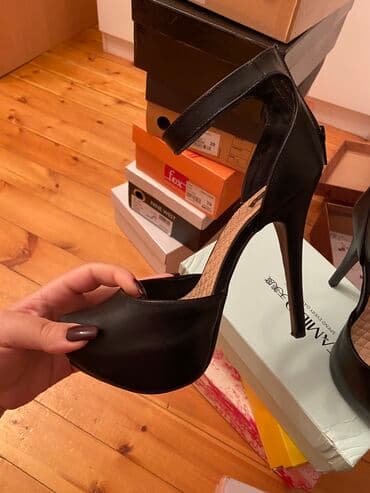 barya ayakkabı: Tuflilər, Ölçü: 37.5, rəng - Qara, İşlənmiş — 1