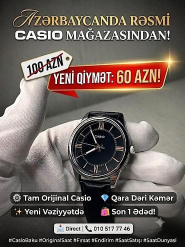 Qol saatları: Yeni, Qol saatı, Casio, rəng - Qara — 1