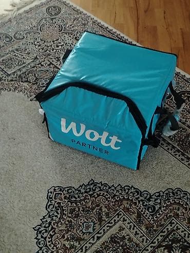 Сумки для курьеров: Wolt Partner izotermik çatdırılma çantası - Rəng: açıq mavi, Wolt — 3