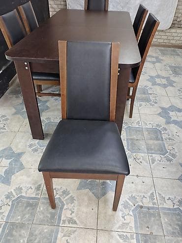 əl dreli: Qonaq otağı üçün, Açılan, Dördbucaq masa, 6 stul — 4