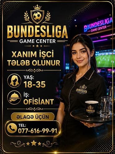 reception isi axtariram: Ofisiant tələb olunur, 18-29 yaş — 1