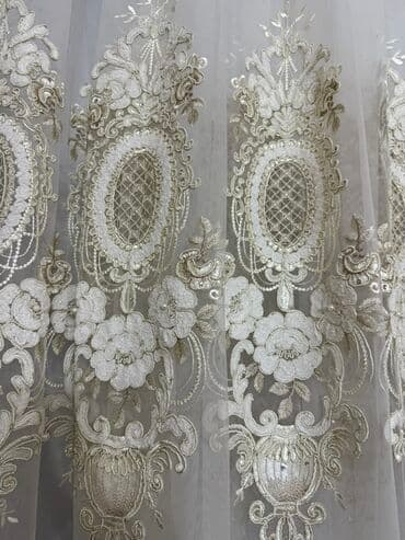 tül perdeler: Klassik naxışlı tull pərdə 6 metr
Yeni alınıb,üzəri işləməli👍🏻 — 1