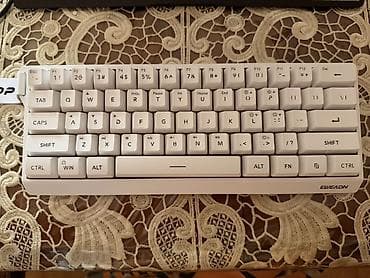 kombi yuyan: EWEDDN 60% mexaniki klaviatura – kompakt ölçülü, ağ korpuslu, USB — 2