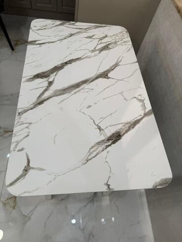 mərmər masa: Klassik masa, Açılmayan, Mərmər, Dördbucaq masa — 6