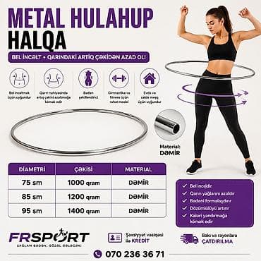 💥 halqa, obruc, dəmir halqa 75 sm - 14 azn,85 sm - 16 azn,95 sm - 18