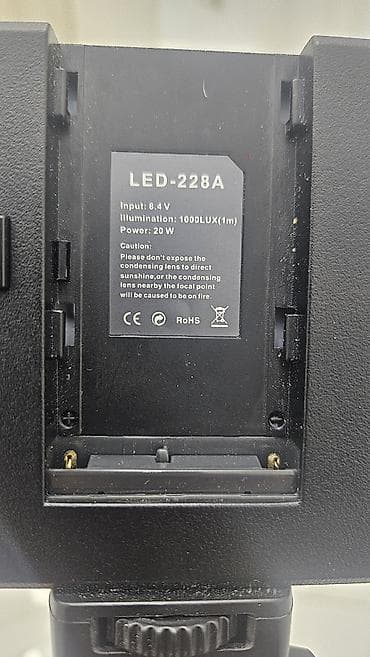 iwiq matoru: LED-228A portativ LED işıq paneli - Güc: 20 W - İşıqlanma: 1000 LUX — 3