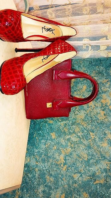 michael kors ava medium: Bir defe istifadə olunub ikisidə brend ayaqqabı Louis Vuitton çanta — 1