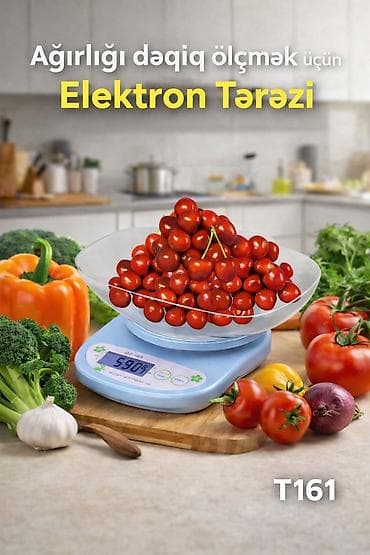 cekler: Elektron Tərəzi – T161 modeli - Mətbəx üçün dəqiq çəki ölçümü - — 1