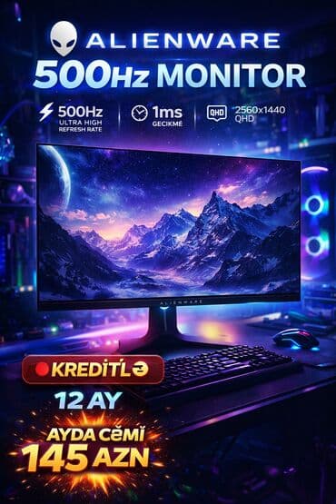 Принтеры: Alienware 500Hz Monitor - Ultra yüksək 500Hz yeniləmə tezliyi - 1ms — 1