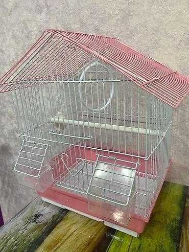 Akvariumlar: Qəfəslə təmin olunmuş quş evi - Material: metaldan barmaqlıqlar — 3