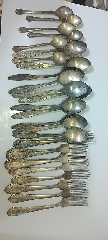 qaşıq: Melixor gaşiglar. 13 eded çəngəl,12 gaşıg, 6 çay qaşığı — 2