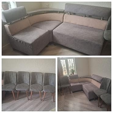 açılıb yığılan oturacaqlar (kreslolar): 🐞Metbex divani ve 4 stul tecili satlir Qiymet 250 azn.Ünvan Bineqedi — 1