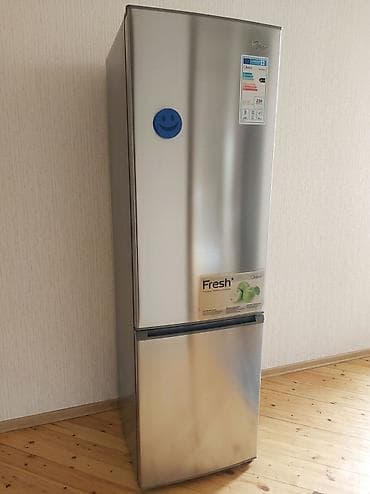 islenmis soyducular: 2 qapılı Midea Soyuducu Satılır, rəng - Gümüşü — 1