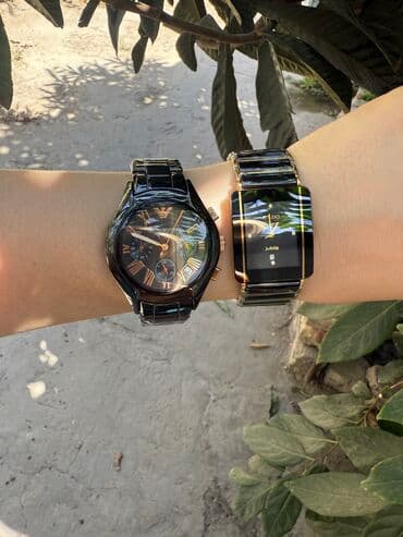 золотые комплекты с бриллиантами в баку: Ceramika Armani 85 azn 
Rado 70 azn — 2