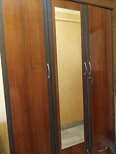 Güzgülü paltar şkafı - Material: MDP/MDF ağac teksturası, tünd — 1