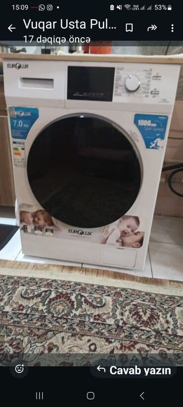 Paltaryuyan maşın Eurolux, 7 kq, Avtomat, Qurutmasız