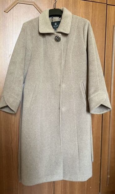 toxunma yun donlar: Пальто, 5XL, цвет - Бежевый — 1