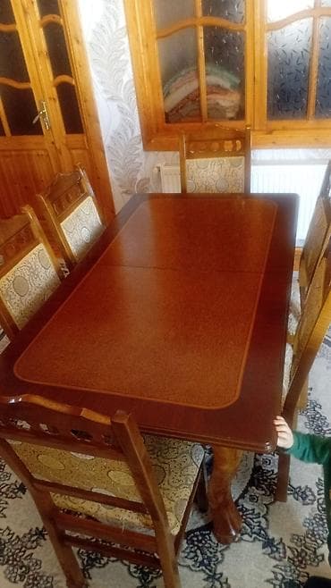 Qonaq otağı üçün, Açılmayan, Dördbucaq masa, 6 stul lalafo.az -da Qonaq otağı üçün, Açılmayan, Dördbucaq masa, 6 stul