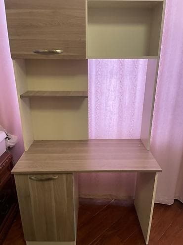 masa ofis: Düz masa, Polkalı, Siyirməsiz, Teksturalı laminat, Zəmanətsiz, Kredit yoxdur — 1