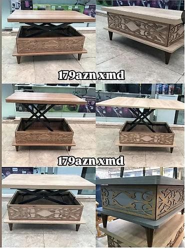 tək stol: Dördbucaq masa, Transformer, Təkərsiz, Laminat, Türkiyə, Zəmanətsiz — 2