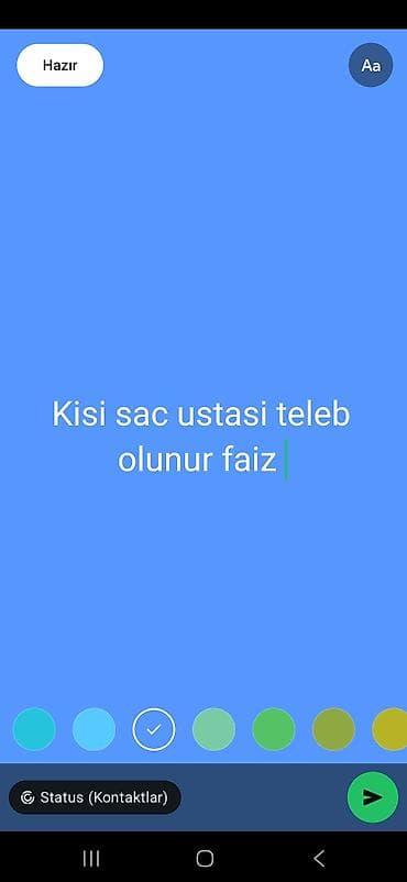 Qadın saç ustası tələb olunur, Fiks edilmiş ödəniş