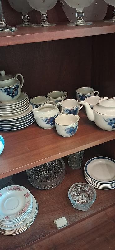 Çay dəsti, rəng - Ağ, Farfor