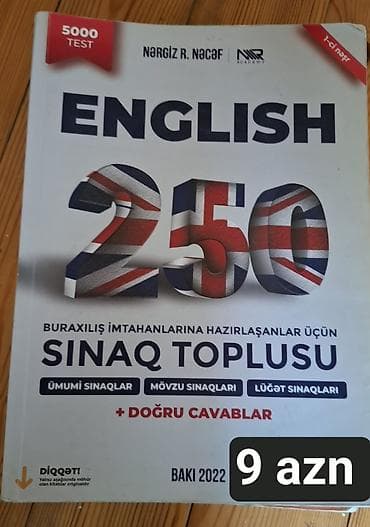 Testlər: Məhsul: English 250 – Buraxılış imtahanlarına hazırlaşanlar üçün sınaq — 1