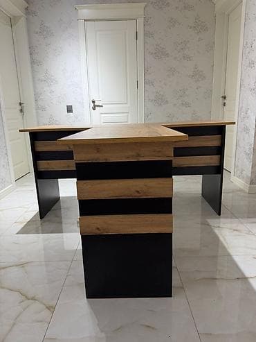 elcin: Ofis üçün L formalı iş masası - Dizayn: L şəklində quruluş — 1