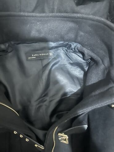 qadın üçün qış dublyonkaları: Palto, Zara, 2XL, rəng - Qara — 2