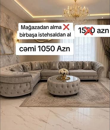 Мебель: Lüks bucaq-divan dəsti - Üslub: klassik-zelim və modern interyerə — 1