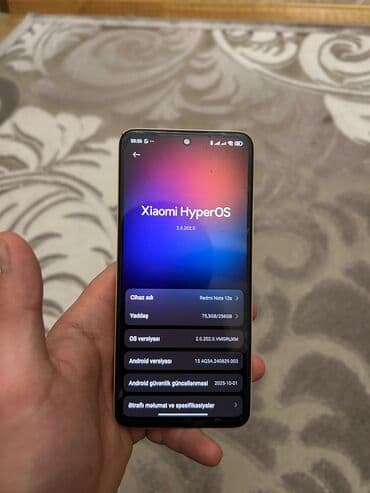 azercell modem wifi: Redmi Note 12S, 256 GB, rəng - Qızılı, Face ID — 4