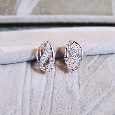 kişi üzükleri qızıl: Sırğa, Sarı qızıl, 585 Əyar, 345 g — 2