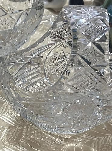 Tom xrustal qab - Material: yüksək keyfiyyətli şəffaf kristal şüşə -